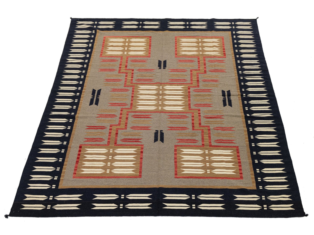 Modern Navajo Wool Rug 9 X 12