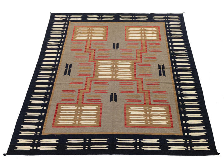 Modern Navajo Wool Rug 9 X 12