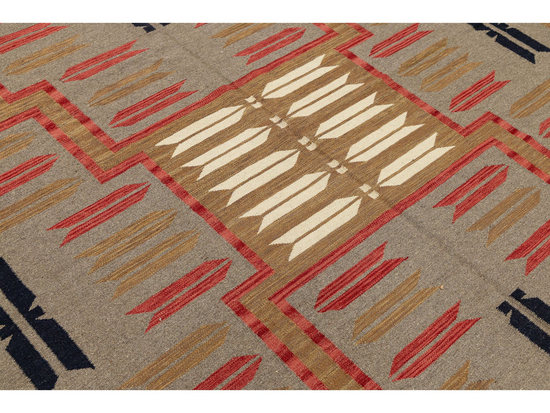 Modern Navajo Wool Rug 9 X 12