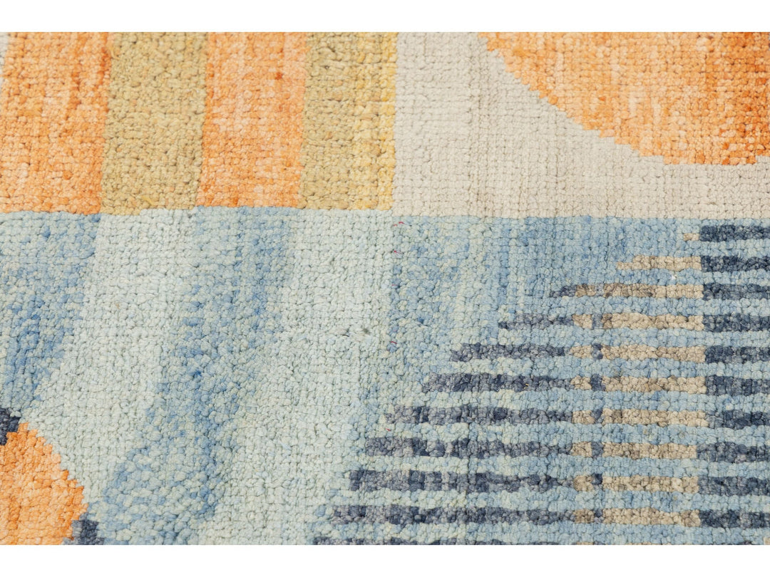 Modern Art Deco Wool Rug 5 X 8