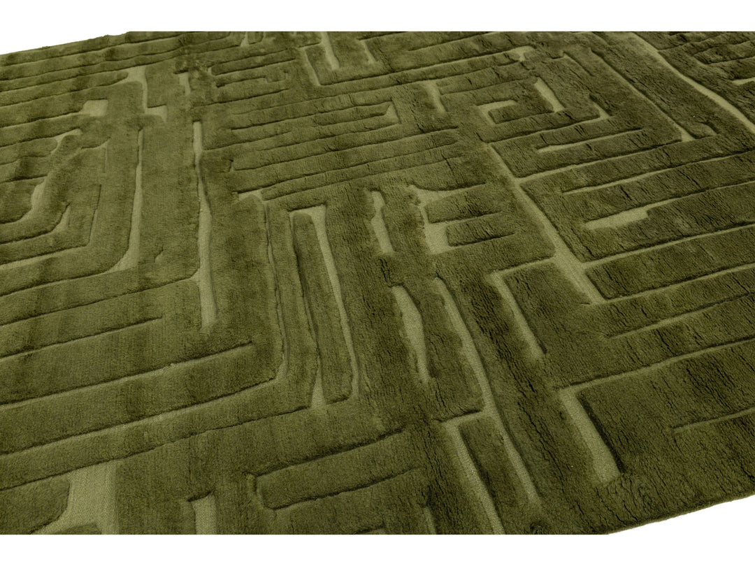 Modern Moroccan Wool Rug 9 X 12