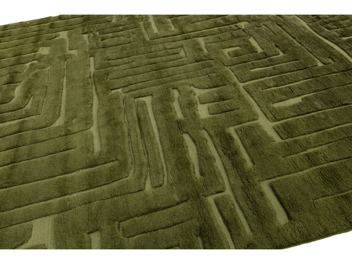 Modern Moroccan Wool Rug 9 X 12