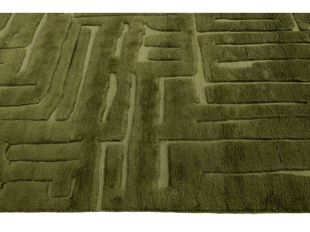 Modern Moroccan Wool Rug 9 X 12