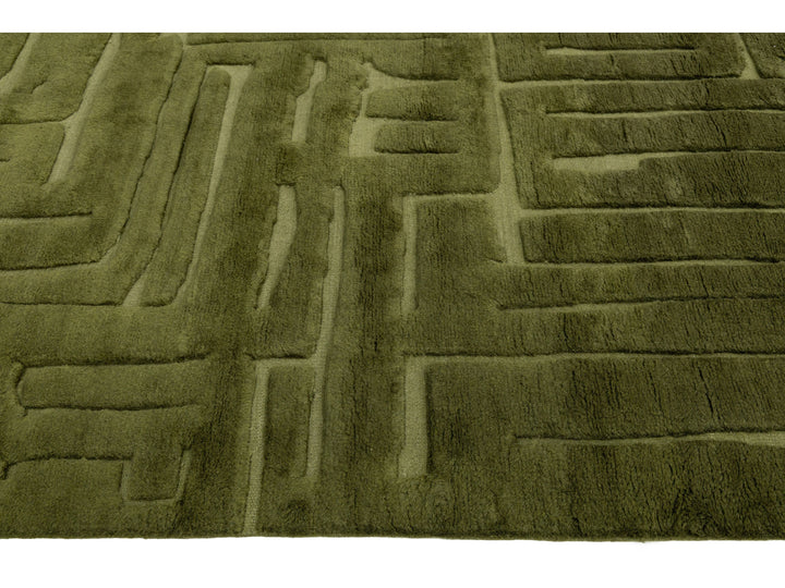 Modern Moroccan Wool Rug 9 X 12