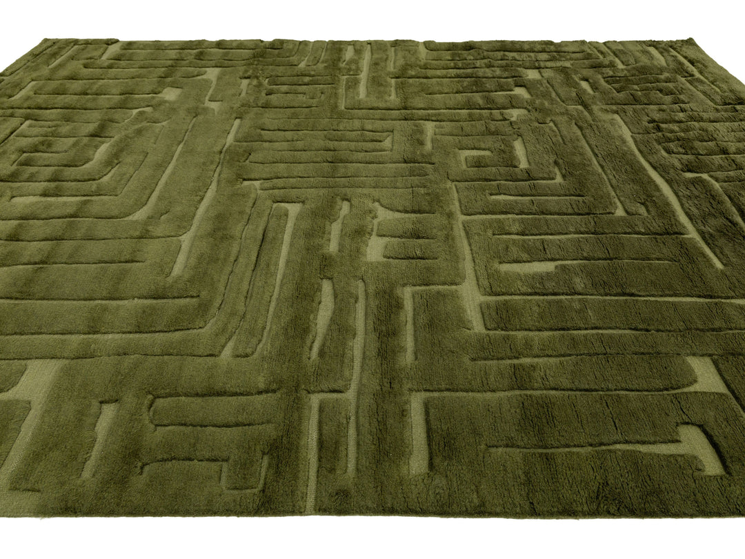 Modern Moroccan Wool Rug 9 X 12