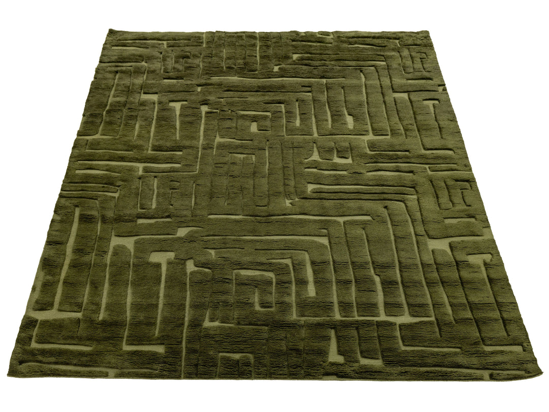 Modern Moroccan Wool Rug 9 X 12