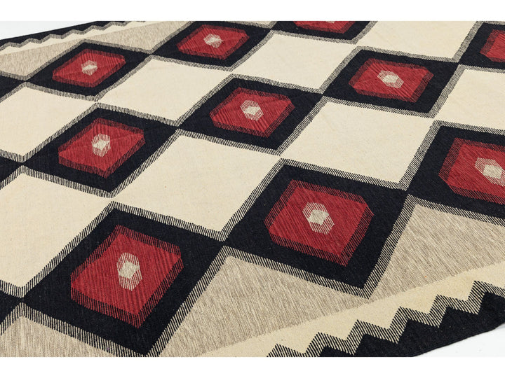 Modern Navajo Wool Rug 9 X 12