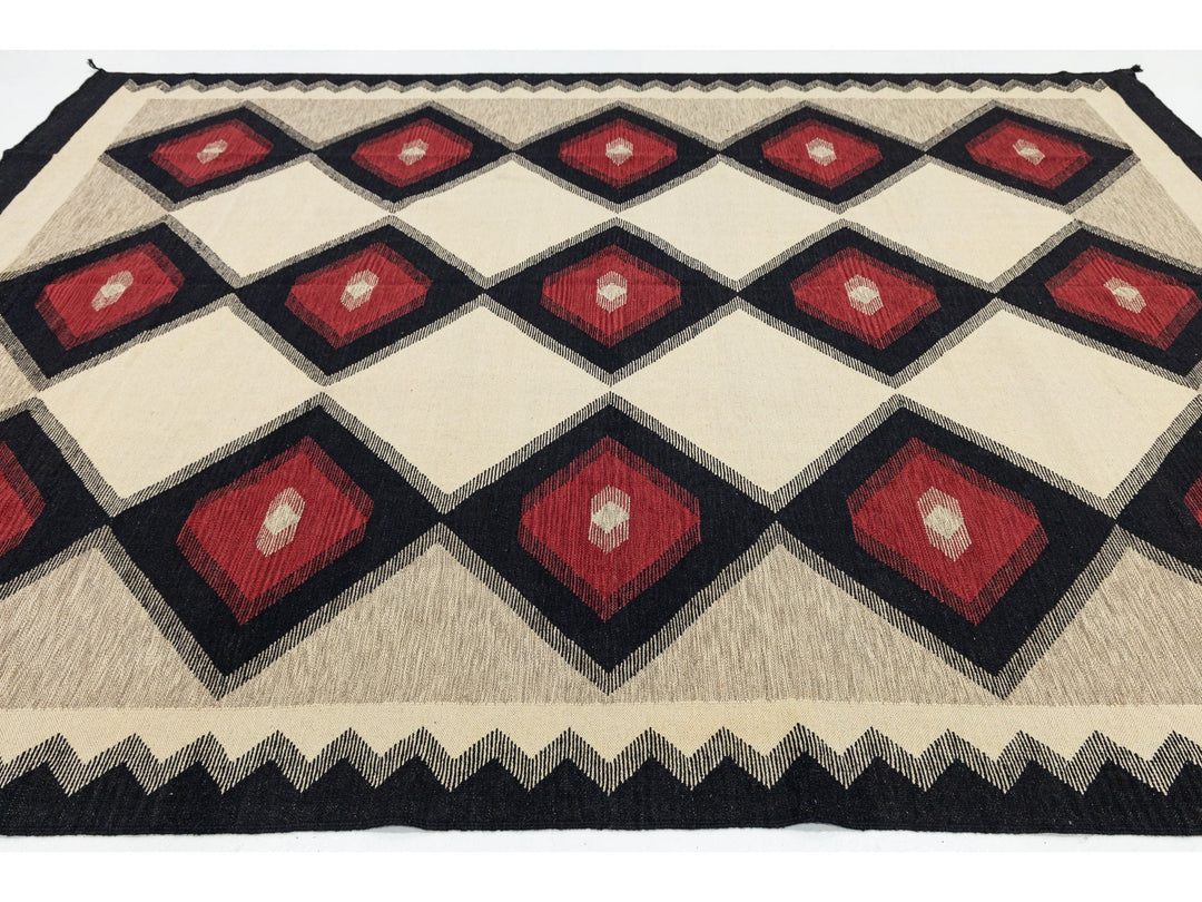 Modern Navajo Wool Rug 9 X 12