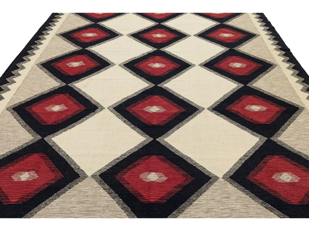 Modern Navajo Wool Rug 9 X 12