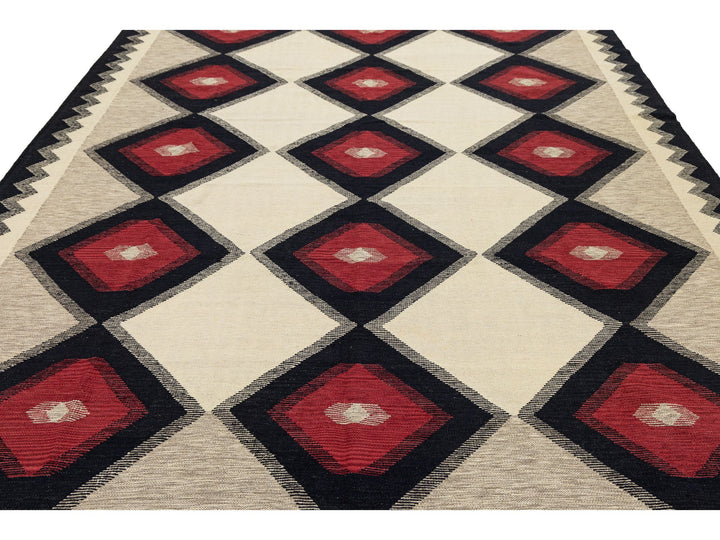 Modern Navajo Wool Rug 9 X 12