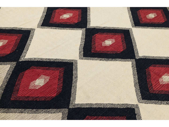Modern Navajo Wool Rug 9 X 12