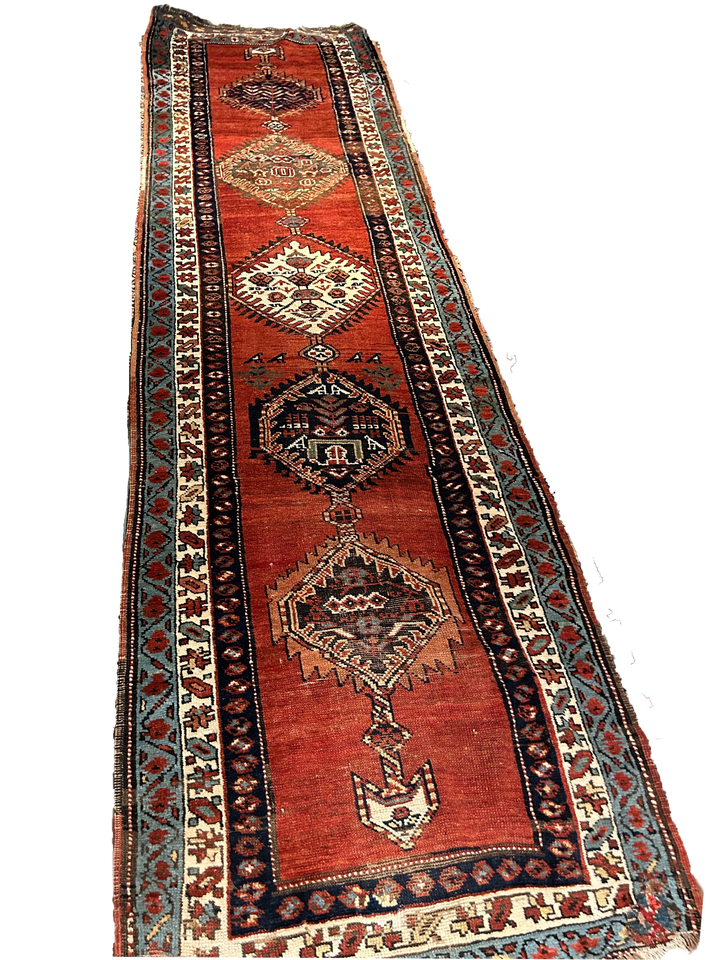 Antique NW Persian Azerijani Village Runner