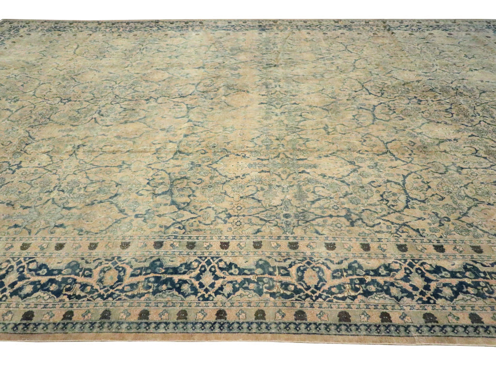 Antique Tabriz Wool Rug 13 x 20