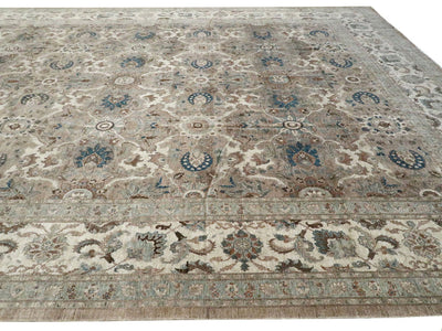 Antique Tabriz Wool Rug 13 X 19