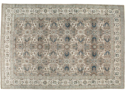 Antique Tabriz Wool Rug 13 X 19