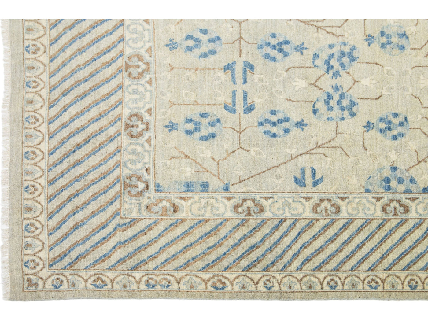 Modern Khotan Wool Rug 9 X 13