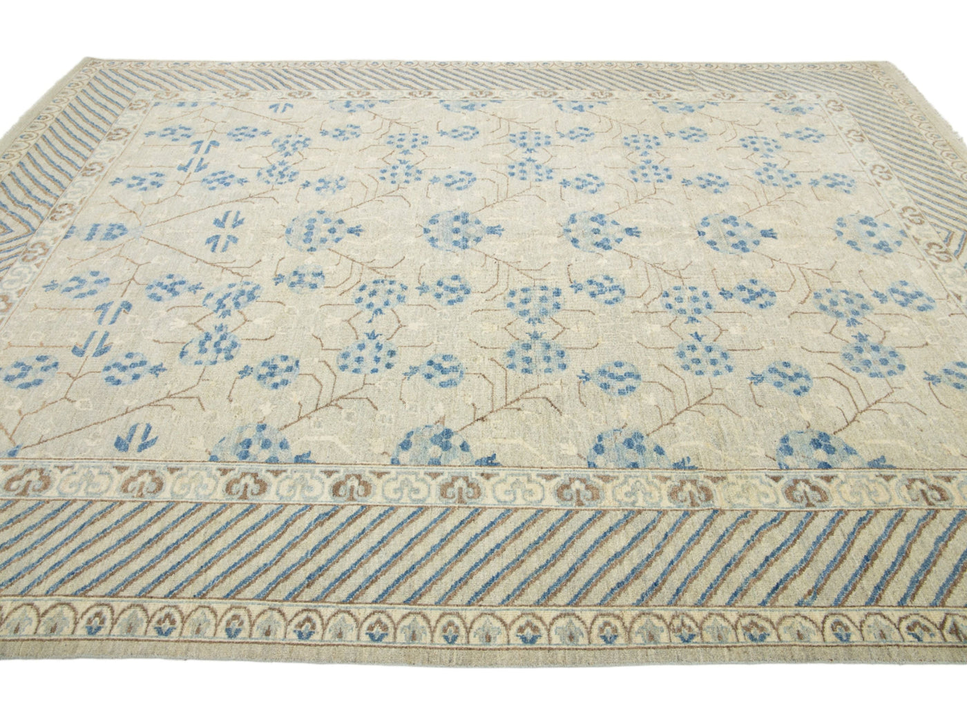 Modern Khotan Wool Rug 9 X 13