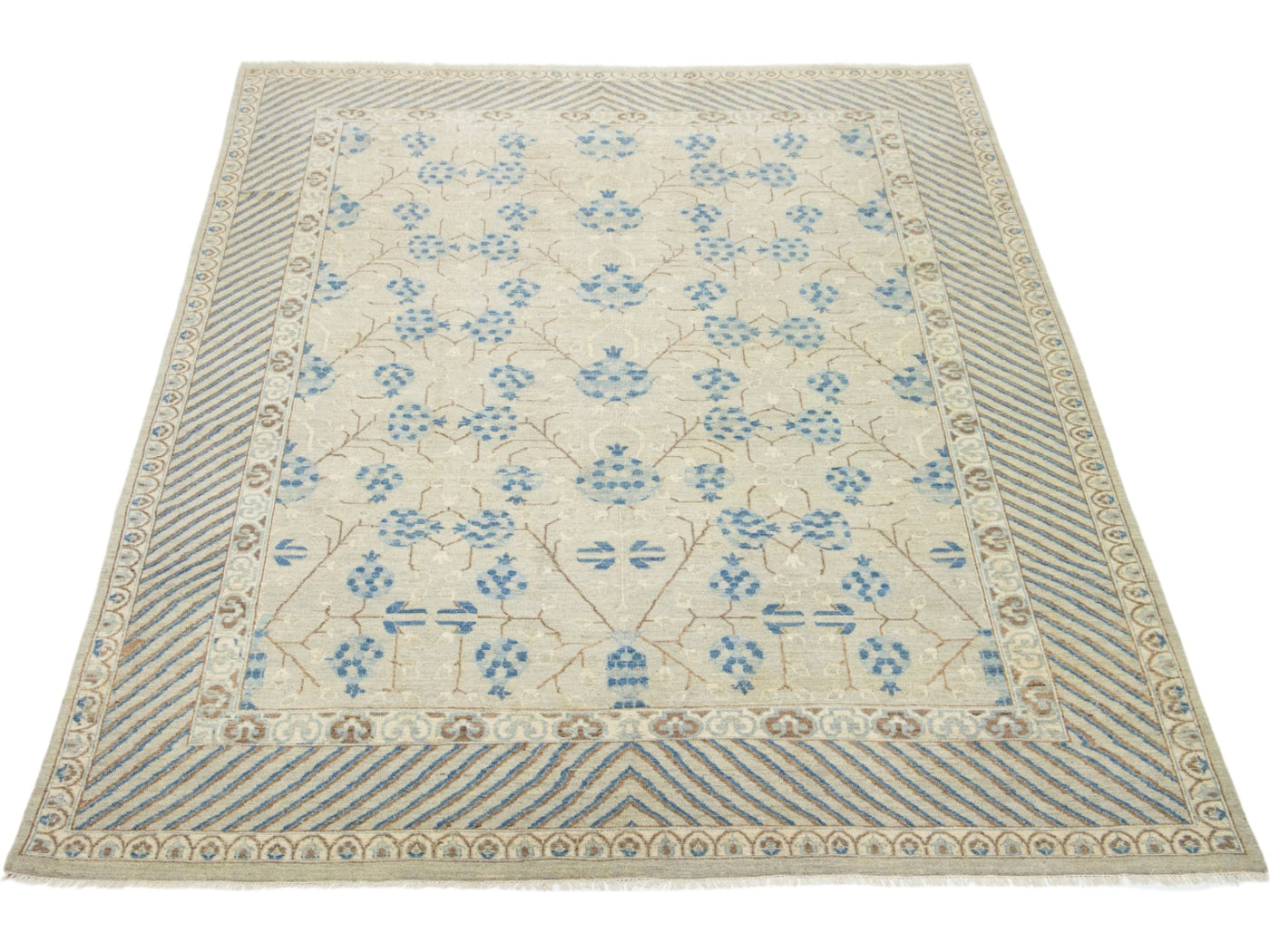 Modern Khotan Wool Rug 9 X 13