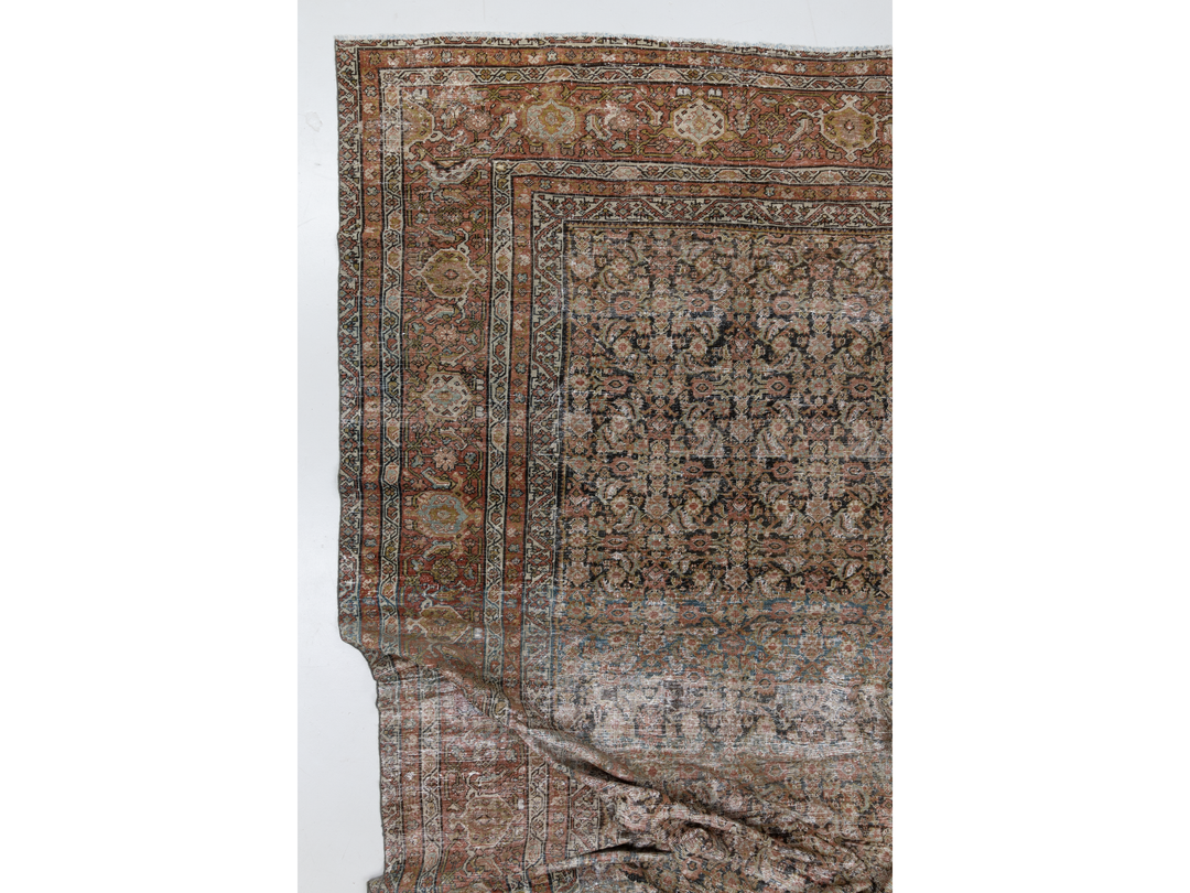Antique Persian Mahal Wool Rug 11 X 15