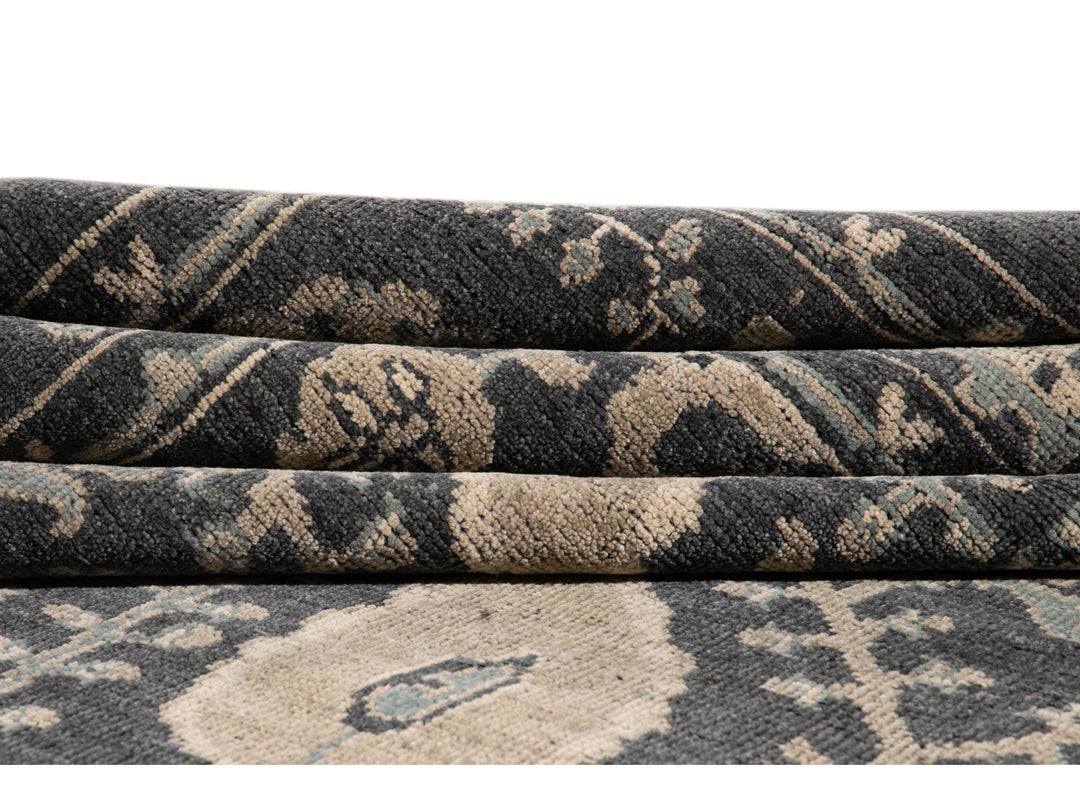 Modern Oushak Wool Rug 9 X 13