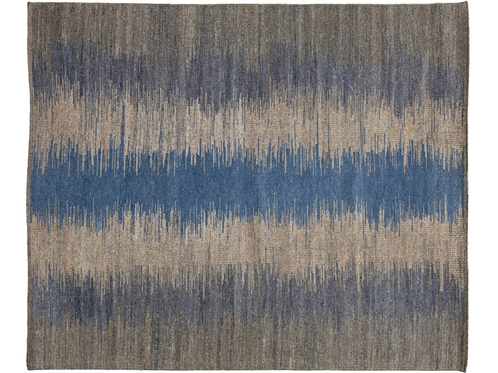 Modern Kilim Flatweave Wool Rug 8 X 10