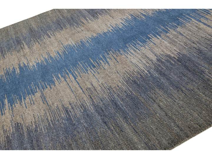 Modern Kilim Flatweave Wool Rug 8 X 10