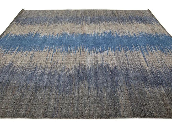Modern Kilim Flatweave Wool Rug 8 X 10