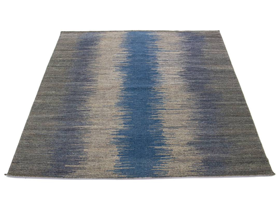 Modern Kilim Flatweave Wool Rug 8 X 10