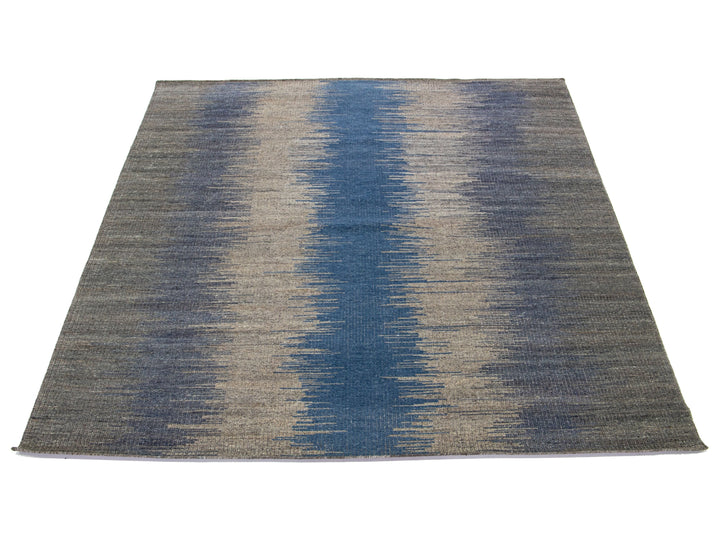 Modern Kilim Flatweave Wool Rug 8 X 10