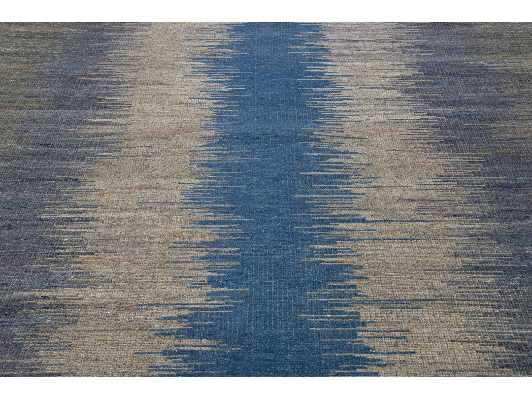 Modern Kilim Flatweave Wool Rug 8 X 10