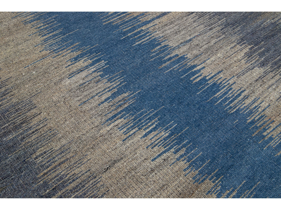 Modern Kilim Flatweave Wool Rug 8 X 10