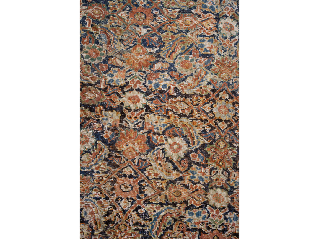 Antique Persian Mahal Wool Rug 13 X 14