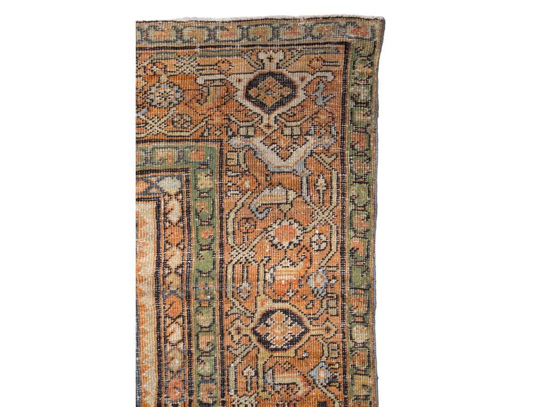 Antique Persian Mahal Wool Rug 13 X 14
