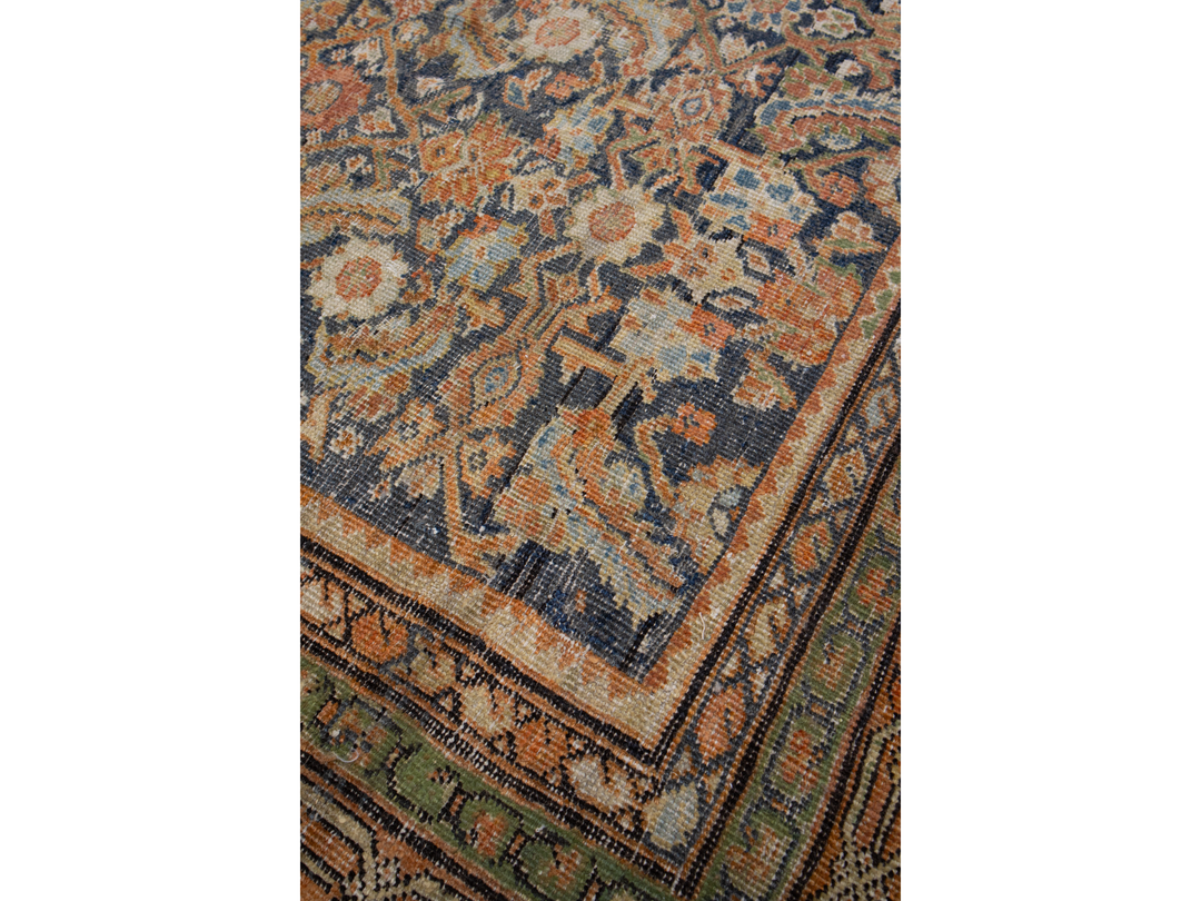 Antique Persian Mahal Wool Rug 13 X 14