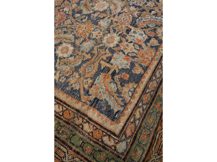 Antique Persian Mahal Wool Rug 13 X 14