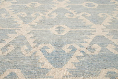 Modern Flatweave Kilim Wool Rug 13 X 15