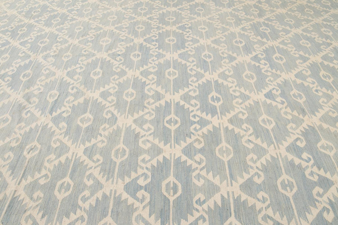 Modern Flatweave Kilim Wool Rug 13 X 15