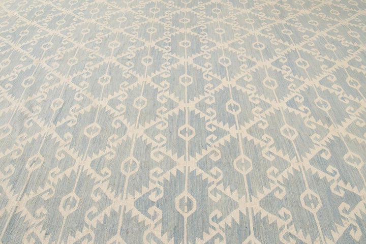 Modern Flatweave Kilim Wool Rug 13 X 15