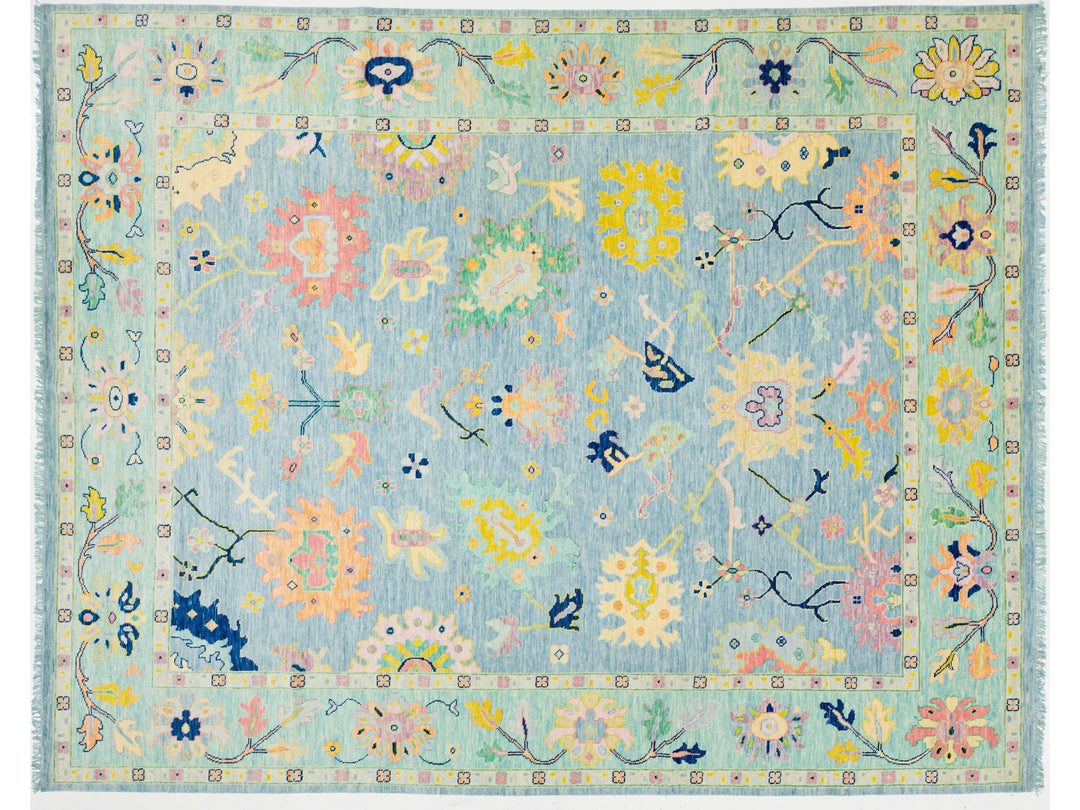 Modern Oushak Wool Rug 12 X 15