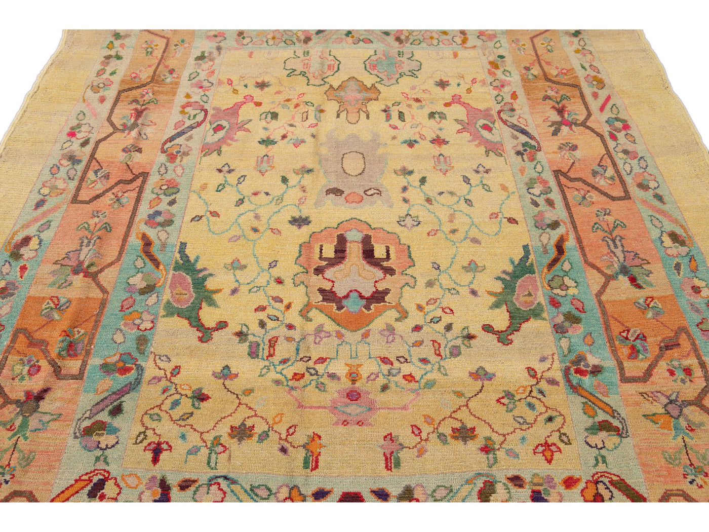 Transitional Revival Wool Rug 6 X 9