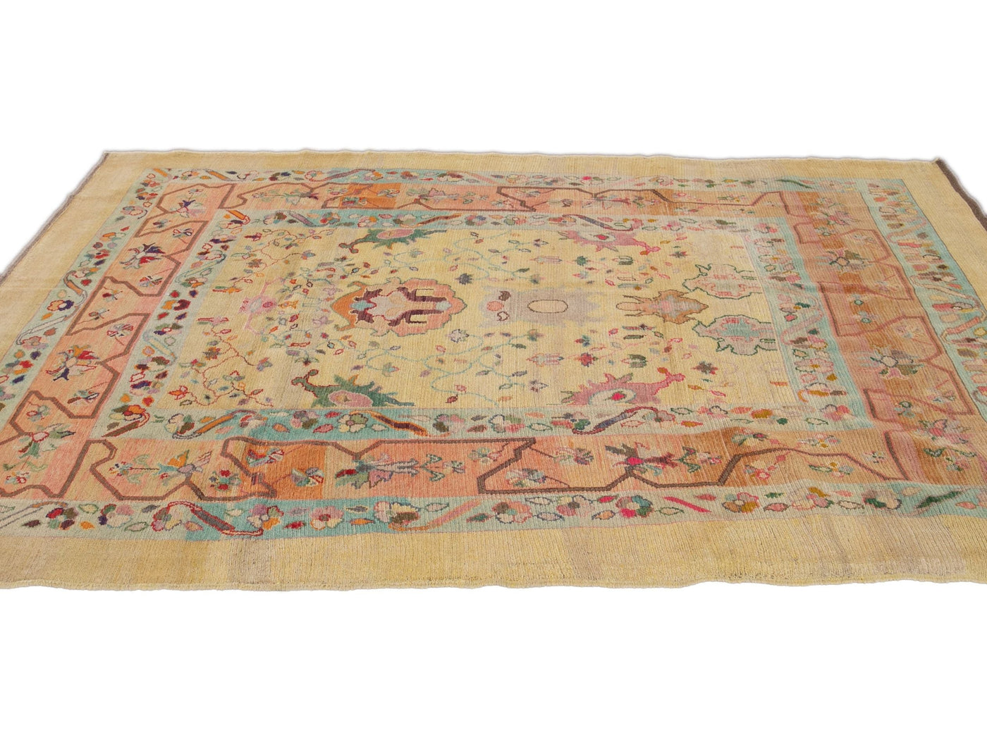 Transitional Revival Wool Rug 6 X 9