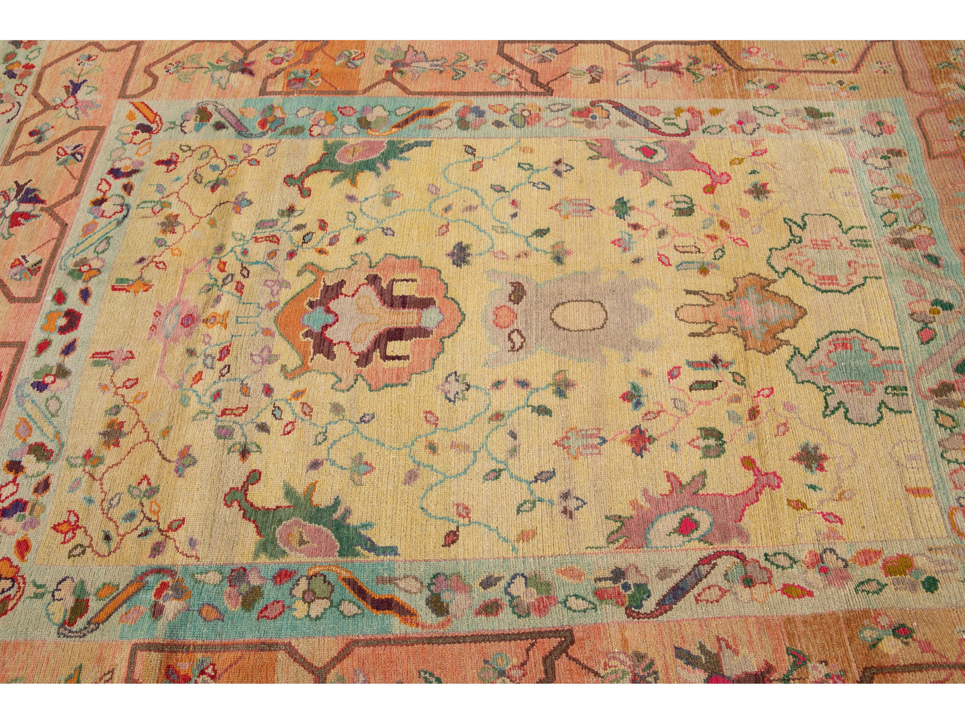 Transitional Revival Wool Rug 6 X 9