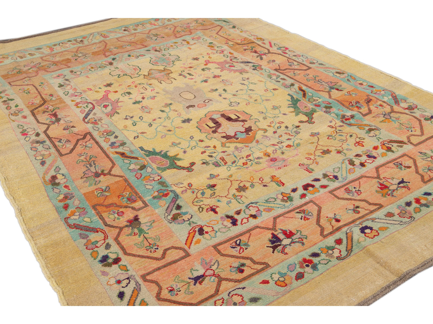 Transitional Revival Wool Rug 6 X 9