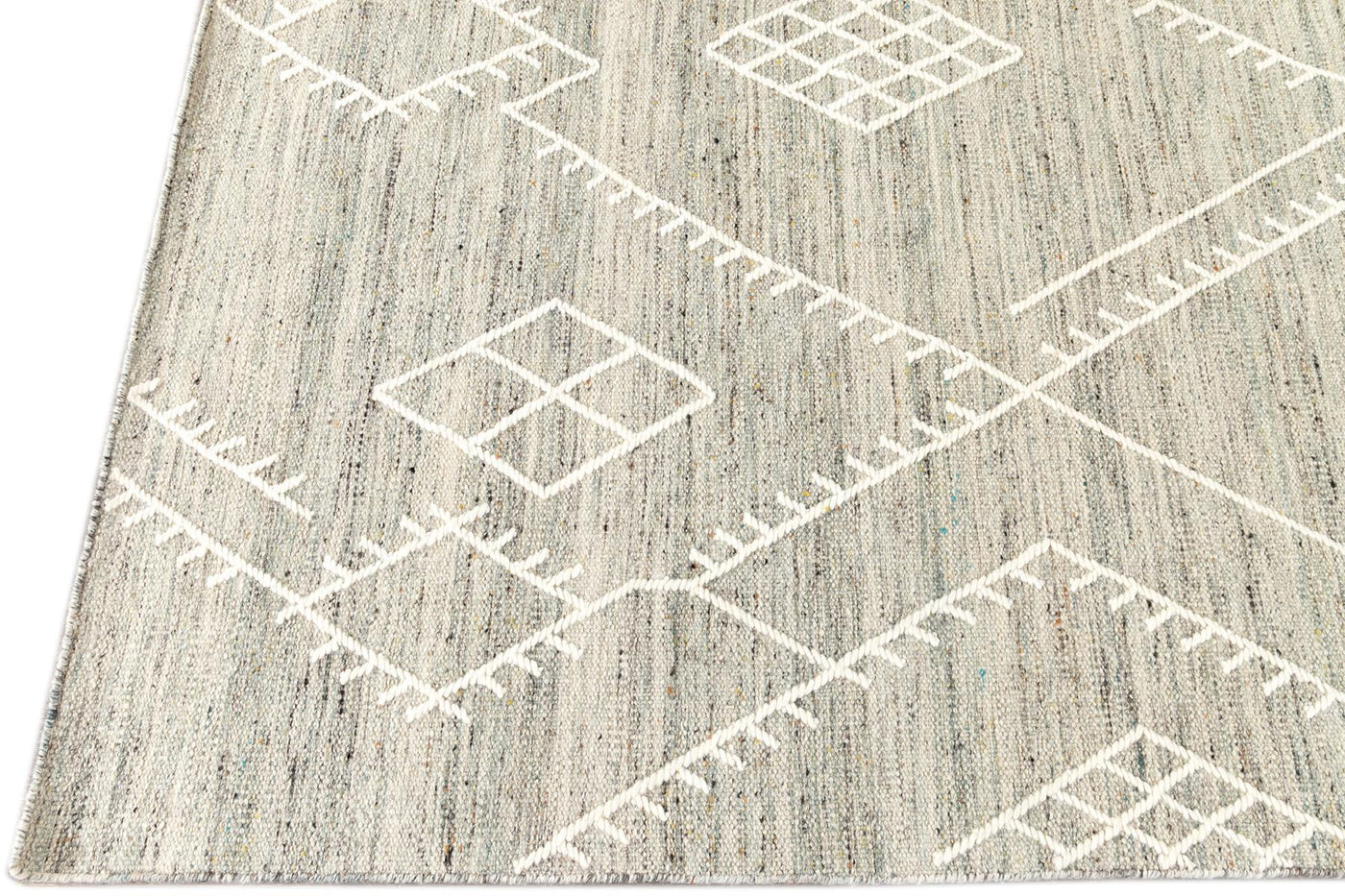 Modern Indian Flatweave Wool Rug 9 X 12