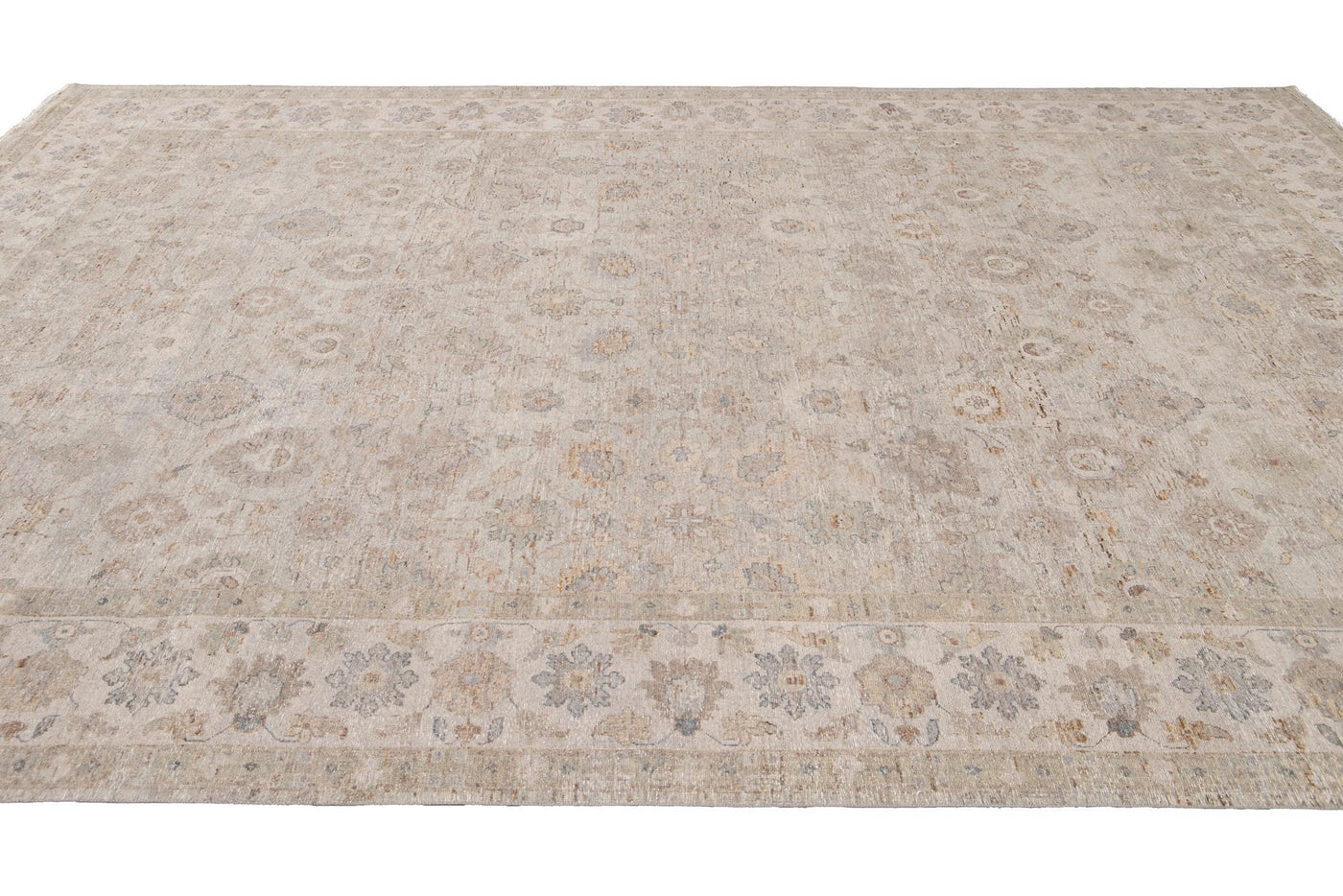 Modern Indian Artisan Wool Rug 10 X 14