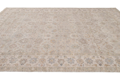 Modern Indian Artisan Wool Rug 10 X 14