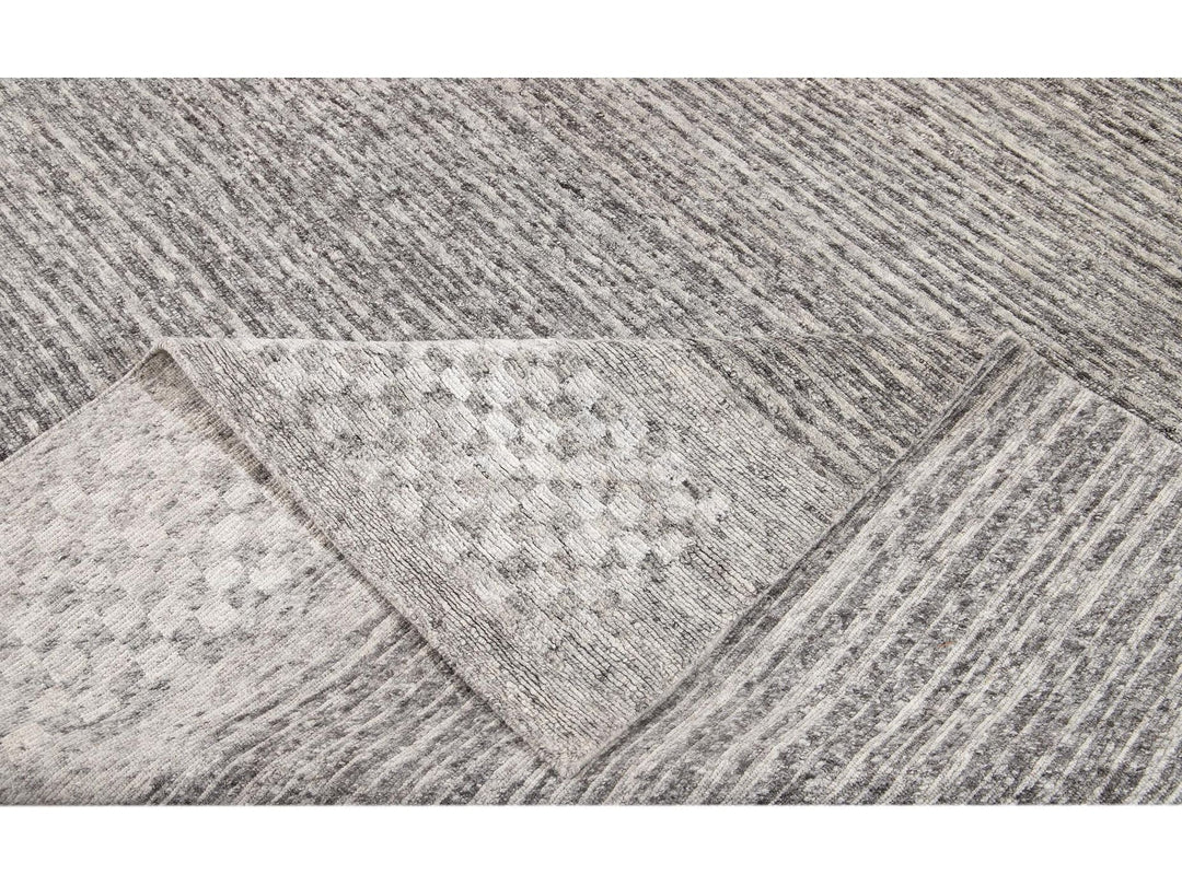 Contemporary Textured Loop Wool Rug 12 X 15