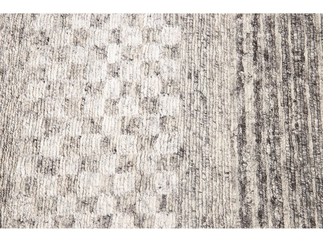 Contemporary Textured Loop Wool Rug 12 X 15