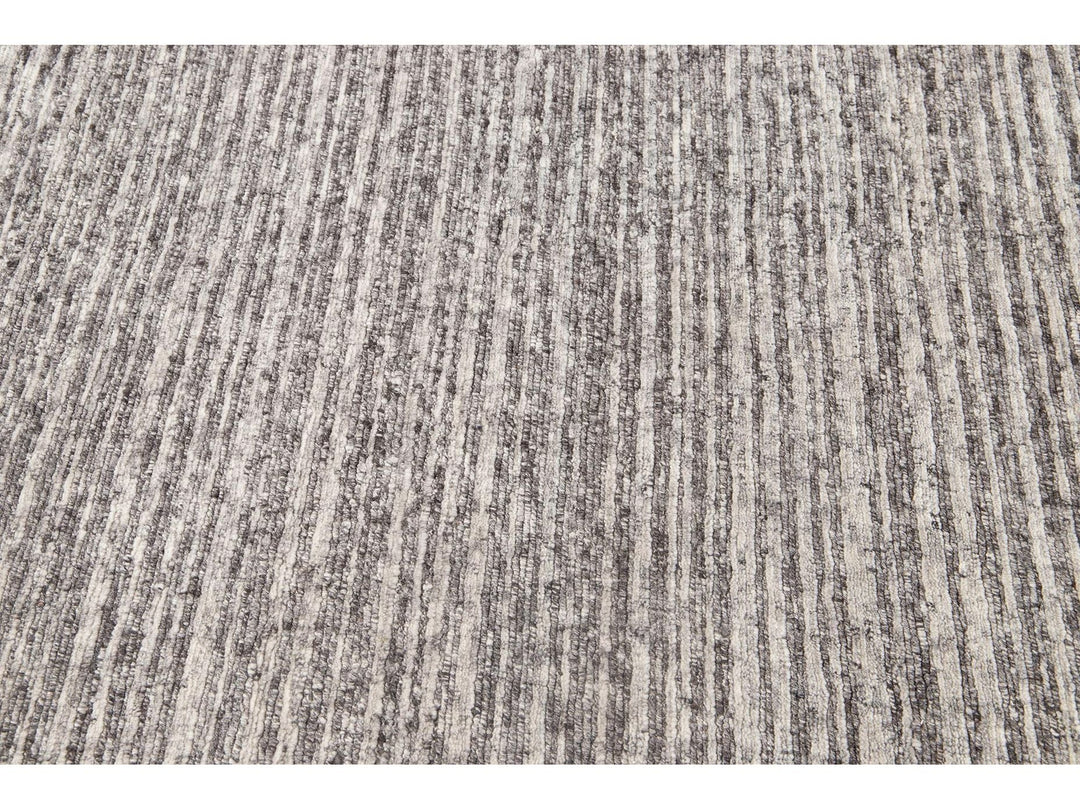 Contemporary Textured Loop Wool Rug 12 X 15