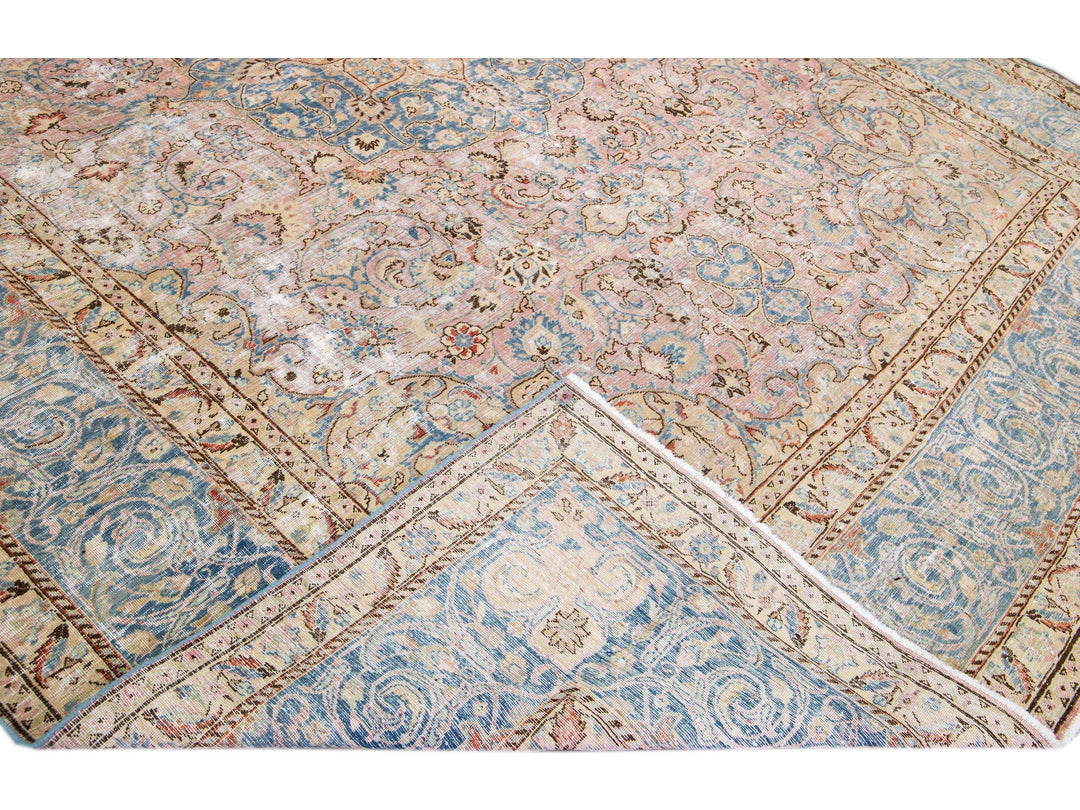 Vintage Distressed Wool Rug 10 X 13